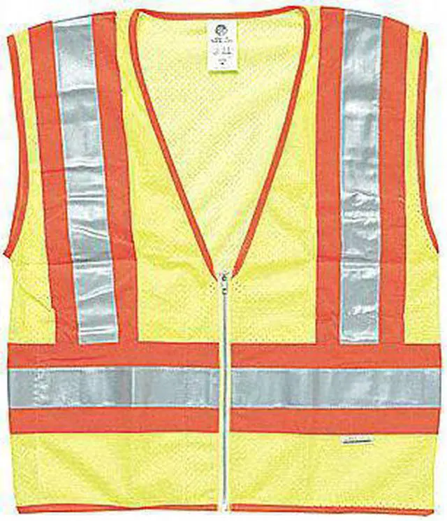 Alt view image 3 of 5 - KISHIGO 1056-3X 3XL Class 2 High Visibility Vest, Lime