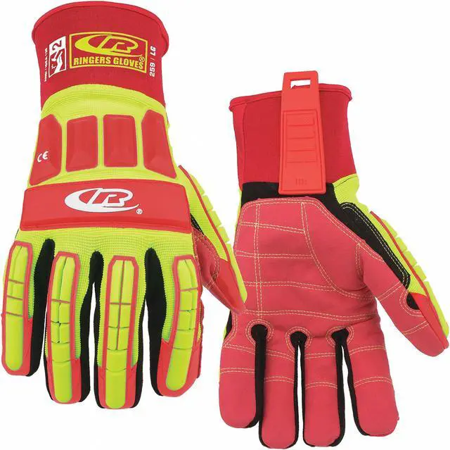 Alt view image 2 of 2 - RINGERS GLOVES 259 Impact Resistant Gloves,Yellow,3XL,PR