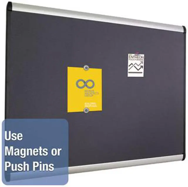 Alt view image 9 of 10 - Quartet Prestige Plus Magnetic Fabric Bulletin Board 72 x 48 Fiberboard/Plastic Frame MB547A