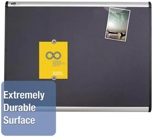 Alt view image 8 of 10 - Quartet Prestige Plus Magnetic Fabric Bulletin Board 72 x 48 Fiberboard/Plastic Frame MB547A