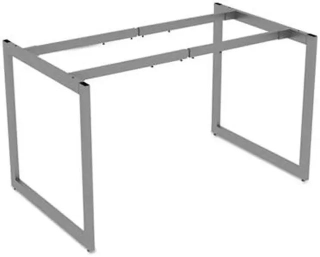 Alt view image 16 of 20 - Alera Open Office Desk Series Adjustable O-Leg Desk Base 30" Deep Silver