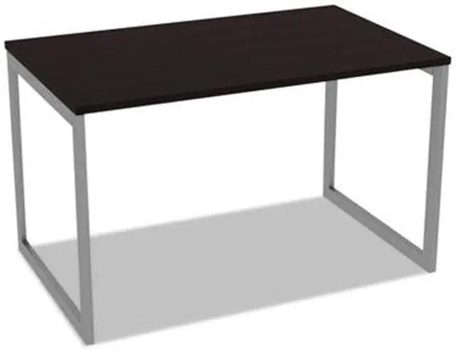 Alt view image 18 of 20 - Alera Open Office Desk Series Adjustable O-Leg Desk Base 30" Deep Silver