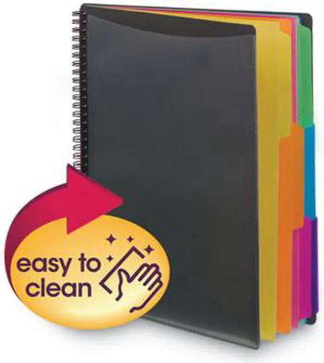Alt view image 13 of 20 - Poly Project Organizer, 12 Letter-Size Sleeves, Gray with Bright Pockets 89207