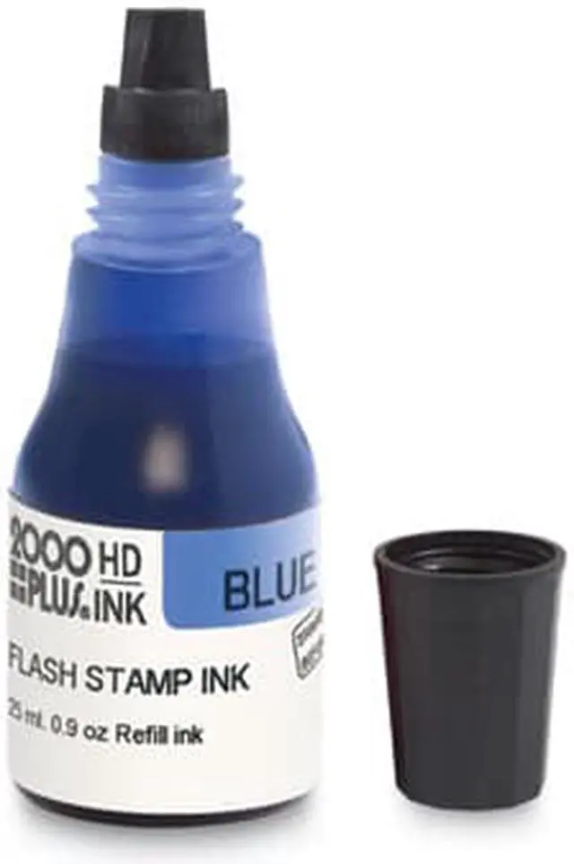 Alt view image 4 of 7 - 2000PLUS Pre-Ink High Definition Refill Ink Blue 0.9 oz. Bottle 033959
