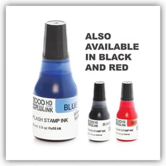 Alt view image 6 of 7 - 2000PLUS Pre-Ink High Definition Refill Ink Blue 0.9 oz. Bottle 033959