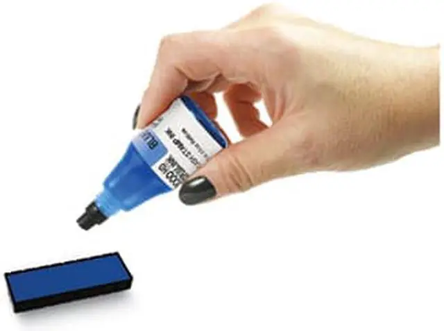 Alt view image 5 of 7 - 2000PLUS Pre-Ink High Definition Refill Ink Blue 0.9 oz. Bottle 033959