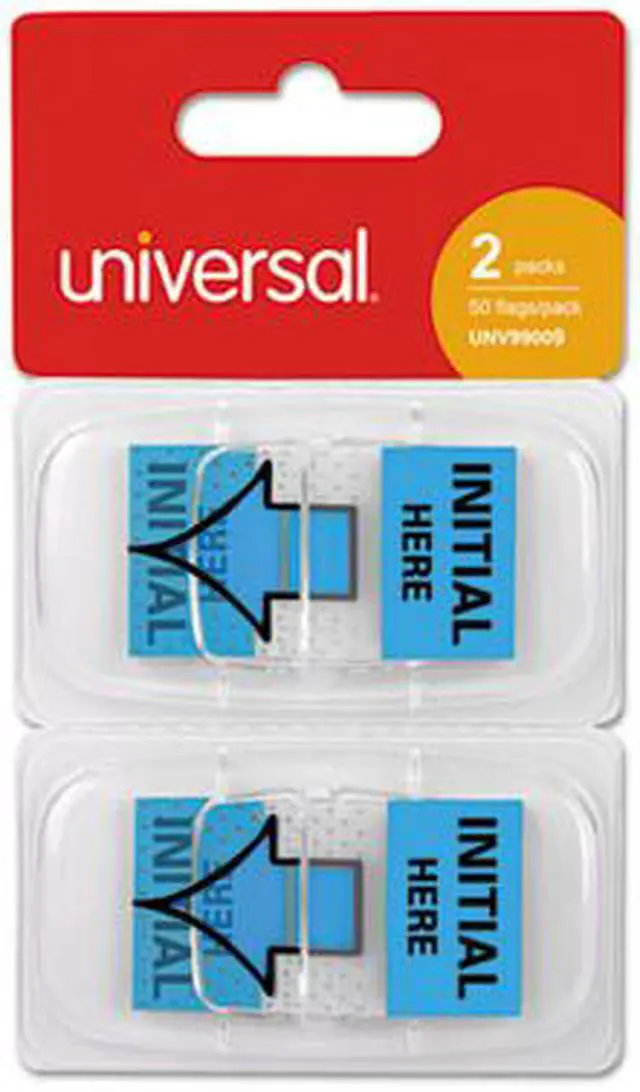 Alt view image 3 of 8 - Universal Deluxe Message Arrow Flags "Intital Here" Blue 100/Pack 99009