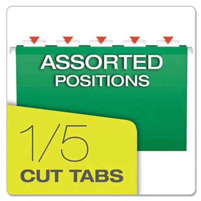Alt view image 14 of 20 - Tops Pendaflex 415315BGR Reinforced Hanging Folders  Kraft  Legal  Bright Green  25/Box