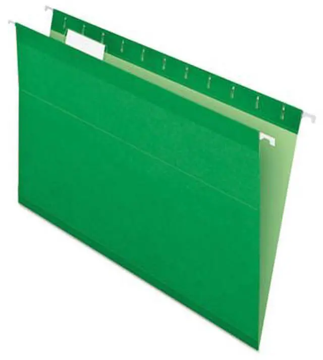 Alt view image 11 of 20 - Tops Pendaflex 415315BGR Reinforced Hanging Folders  Kraft  Legal  Bright Green  25/Box