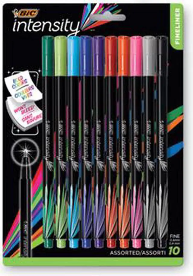 Alt view image 14 of 20 - Bic Pen,Fineliner,10pk,Ast FPINFAP10AST