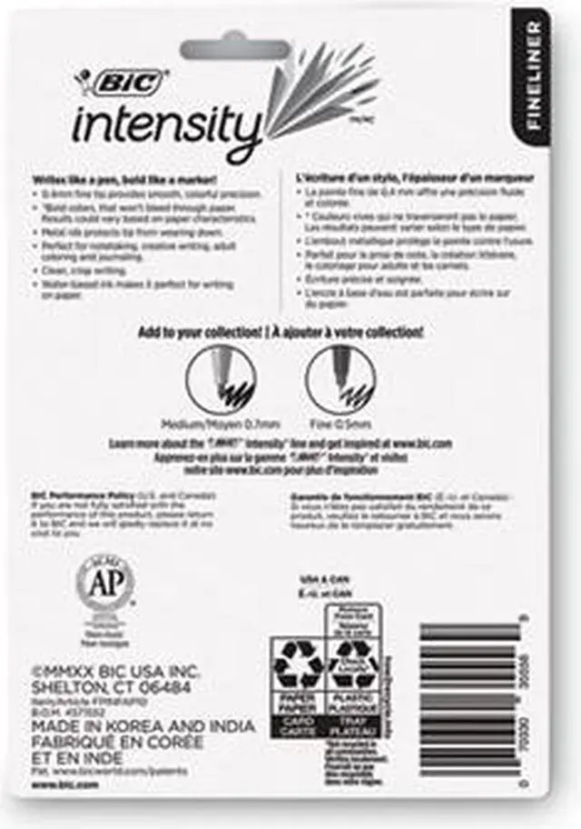 Alt view image 16 of 20 - Bic Pen,Fineliner,10pk,Ast FPINFAP10AST