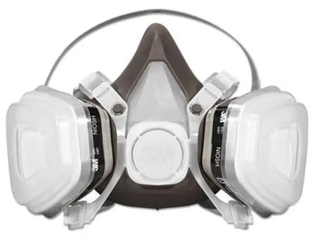 Alt view image 14 of 20 - 3M 66070 Half Facepiece Disposable Respirator 53P71, Organic Vapor/P95, Large