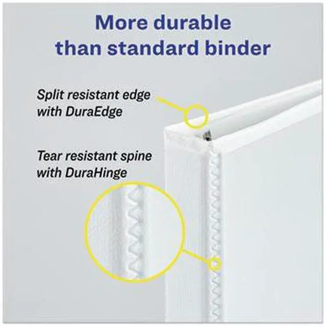 Alt view image 12 of 12 - Avery 7771117030 Durable View Binder with DuraHinge and Slant Rings, 670 Sheet