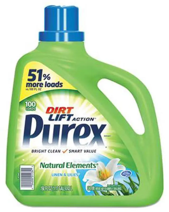 Alt view image 5 of 9 - Purex Ultra Natural Elements HE Liquid Detergent Linen & Lilies 150 oz Bottle 01134EA