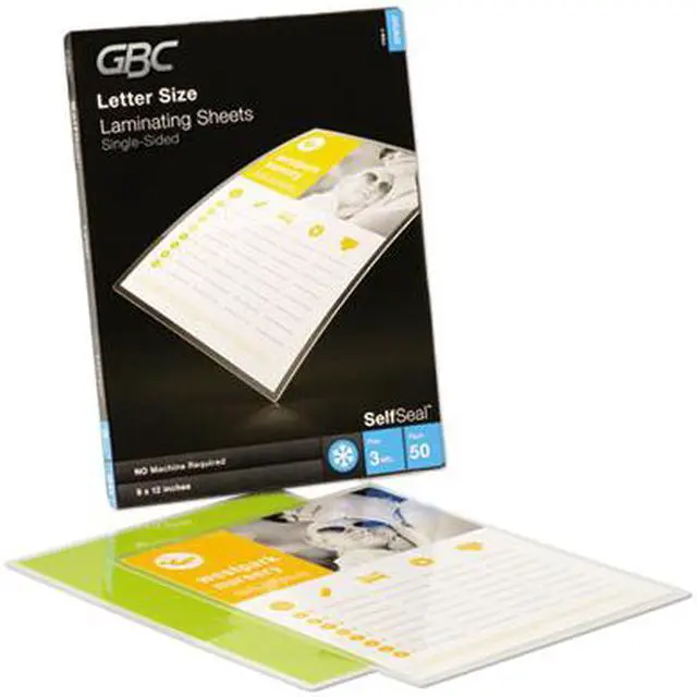 Alt view image 6 of 10 - Gbc Laminating Sheets, 12-3/16x9-1/4", PK50 Gloss   3747307CF