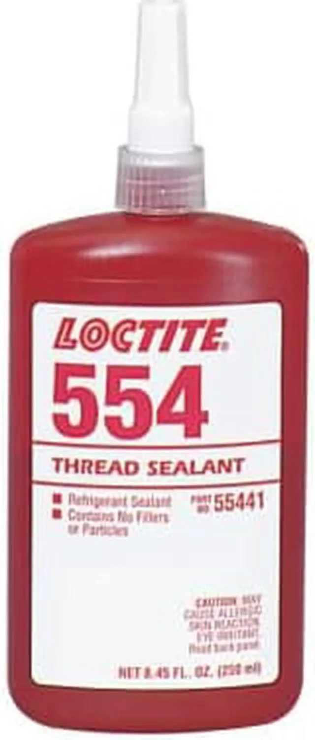 Alt view image 3 of 3 - LOCTITE 135489 Pipe Thread Sealant 8.5 fl oz, Bottle, 554, Red, Liquid