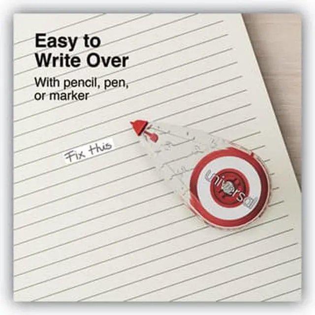 Alt view image 9 of 17 - Universal Correction Tape Mini Economy Non-Refillable 1/4" x 275" 10/Pack 75611