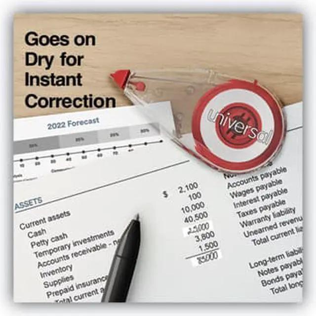 Alt view image 7 of 17 - Universal Correction Tape Mini Economy Non-Refillable 1/4" x 275" 10/Pack 75611
