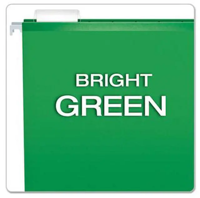Alt view image 7 of 15 - Tops Pendaflex 415215BGR Reinforced Hanging Folders  Kraft  Letter  Bright Green  25/Box