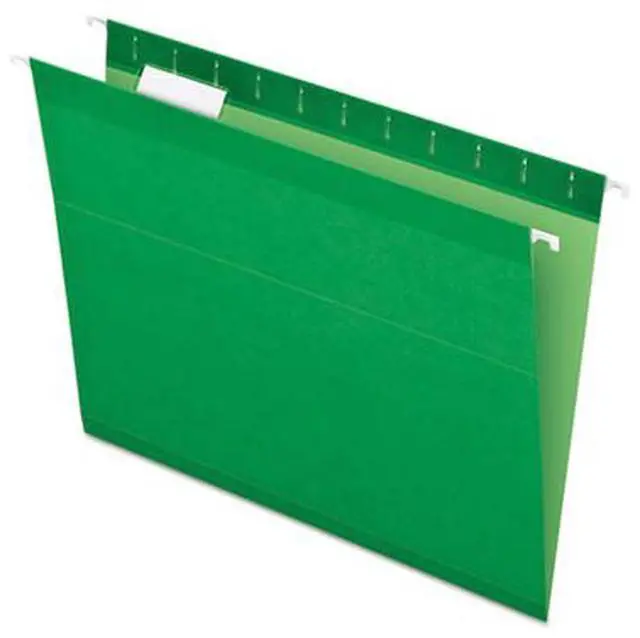 Alt view image 5 of 15 - Tops Pendaflex 415215BGR Reinforced Hanging Folders  Kraft  Letter  Bright Green  25/Box