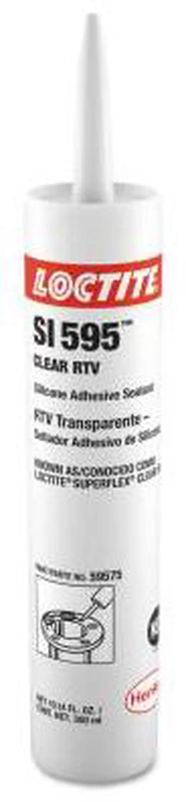Alt view image 4 of 4 - LOCTITE 193999 General Purpose RTV Silicone Sealant, 300 mL, Clear, Temp Range