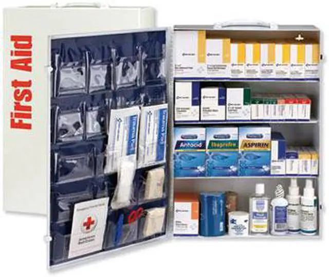 Alt view image 4 of 15 - First Aid Only - 90576 - First Aid Kit, Cabinet, Metal Case Material, General Purpose, 150 People Served Per Kit