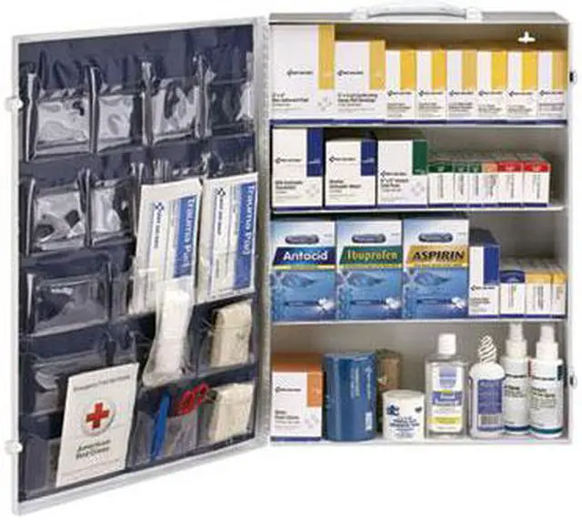 Alt view image 10 of 15 - First Aid Only - 90576 - First Aid Kit, Cabinet, Metal Case Material, General Purpose, 150 People Served Per Kit
