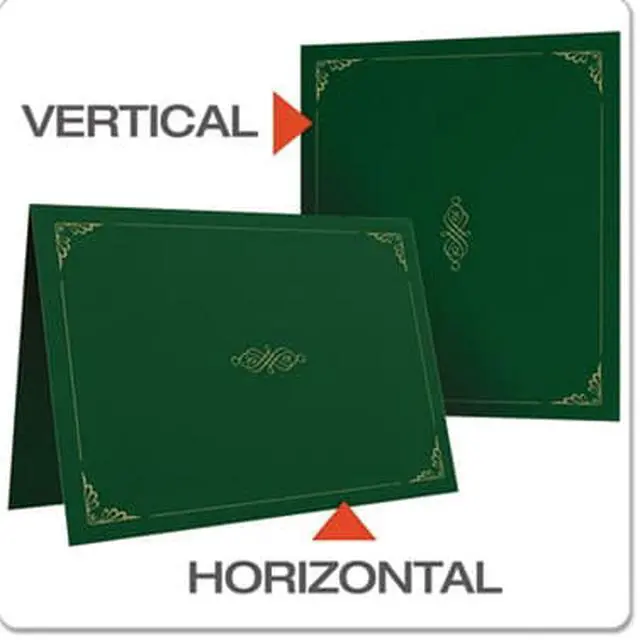 Alt view image 7 of 9 - Oxford Certificate Holder 11 1/4 x 8 3/4 Green 5/Pack 29900605BGD