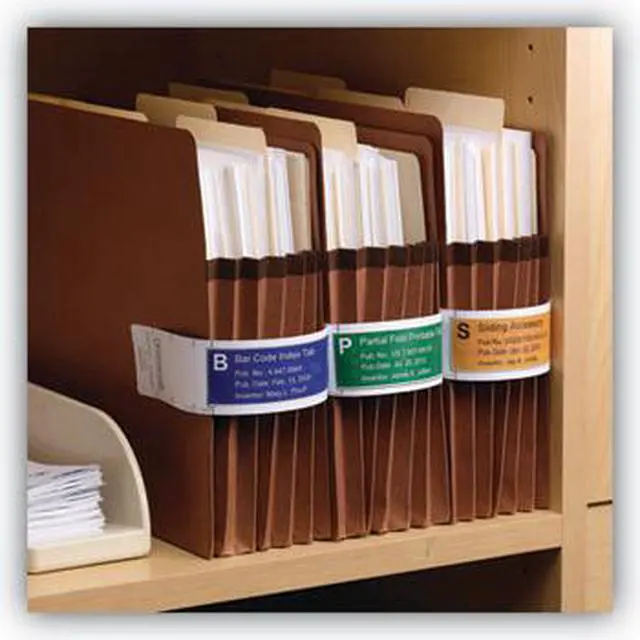 Alt view image 7 of 14 - Viewables Pocket Label Pulls, 1.63 x 10.13, White, 5/Sheet, 9 Sheets/Pack 68001