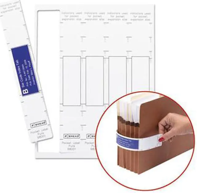 Alt view image 6 of 14 - Viewables Pocket Label Pulls, 1.63 x 10.13, White, 5/Sheet, 9 Sheets/Pack 68001