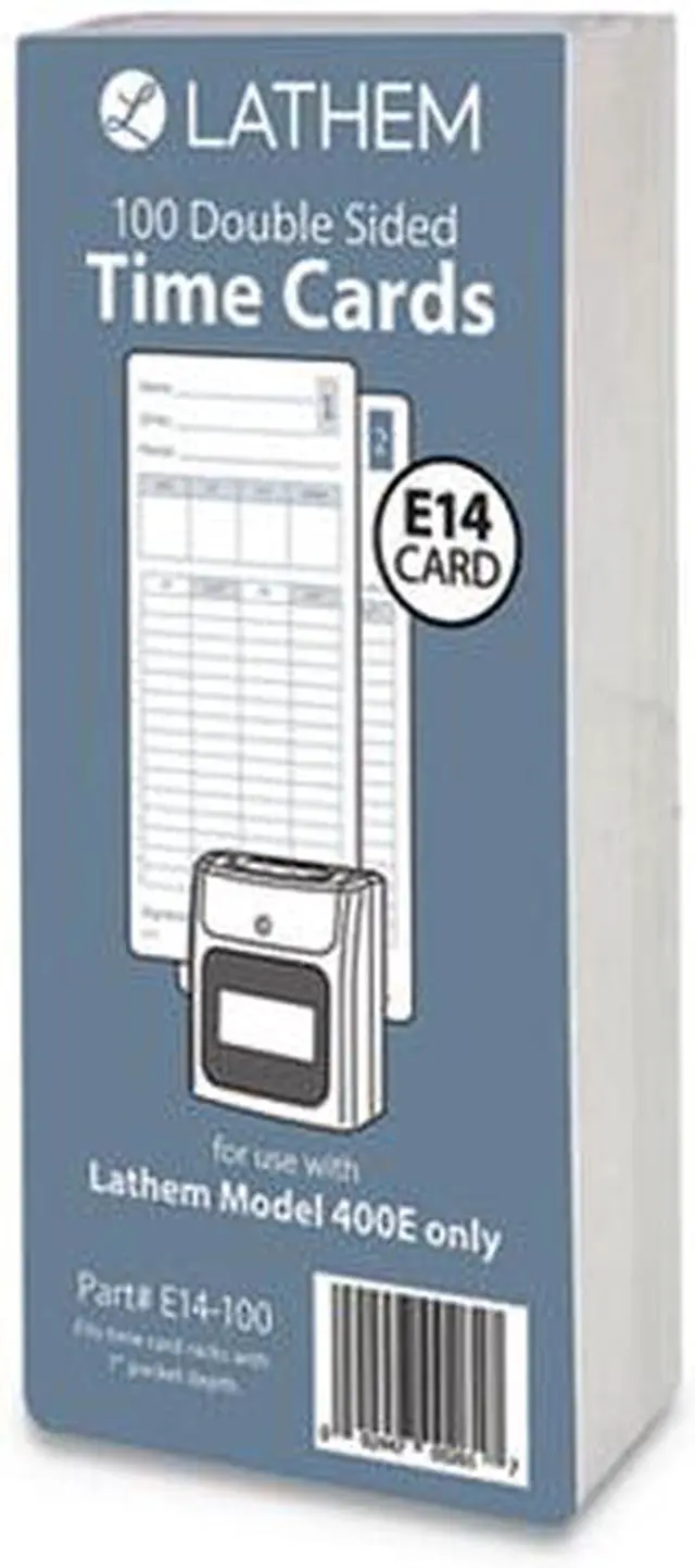Alt view image 6 of 11 - Lathem Time Time Clock Cards for Lathem Time 400E Two Sides 3 x 7 100/Pack E14100