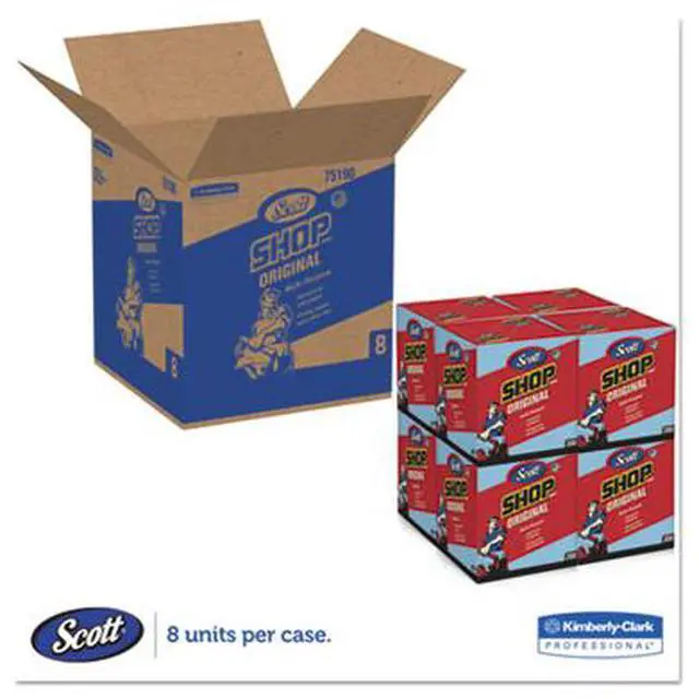 Alt view image 12 of 15 - Kimberly-Clark KIM75190 Scott Shop Towels in a Box
