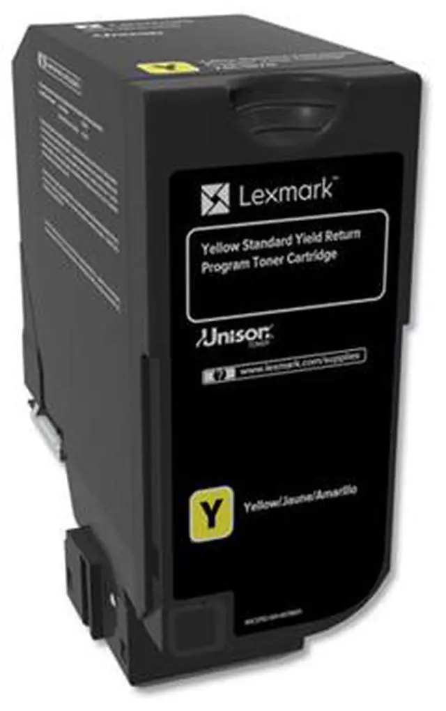 Alt view image 5 of 14 - Lexmark 74C1SY0 Return Program Toner Cartridge - Yellow