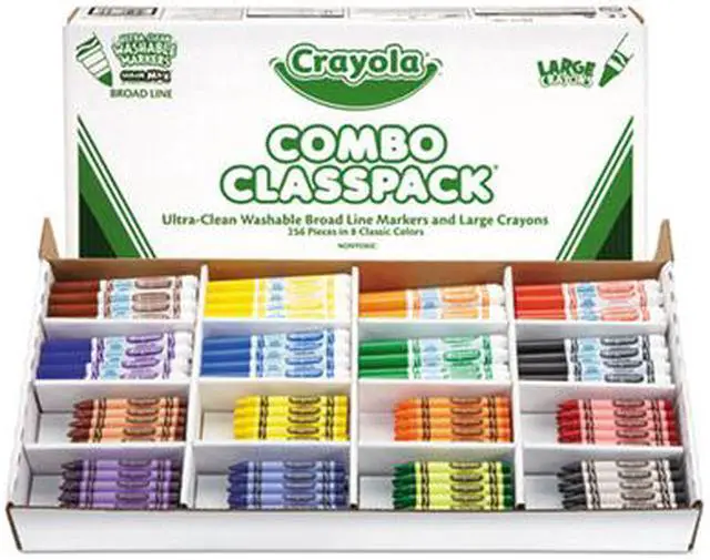 Alt view image 17 of 20 - Crayola. 523348 Classpack Crayons w/Markers, 8 Colors, 128 Each Crayons/Markers, 256/Box