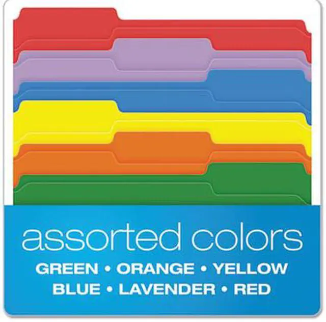 Alt view image 6 of 8 - Pendaflex Reinforced Top Tab File Folders 1/3 Cut Letter Assorted 100/Box