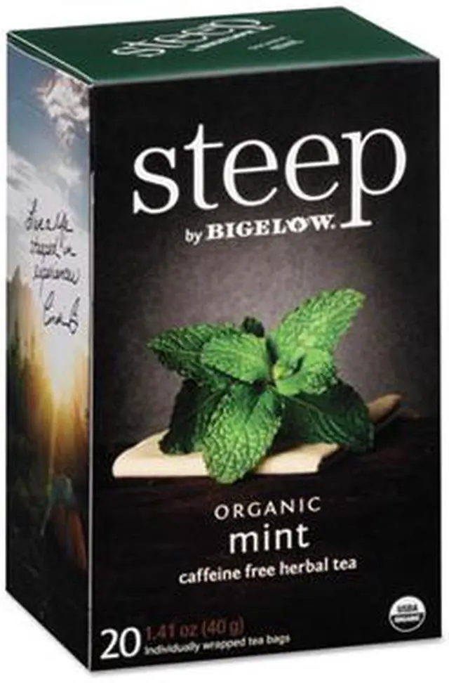 Alt view image 4 of 4 - steep Tea, Mint, 1.41 oz Tea Bag, 20/Box 17709