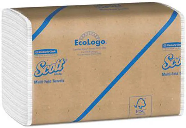Alt view image 7 of 15 - Scott Multifold Paper Towels, 9 1/5 X 9 2/5, White, 250/Pack, 16 Packs
