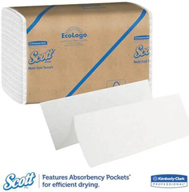 Alt view image 14 of 15 - Scott Multifold Paper Towels, 9 1/5 X 9 2/5, White, 250/Pack, 16 Packs