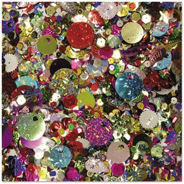 Alt view image 9 of 9 - Creativity Street Sequins and Spangles, Assorted Metallic Colors, 4 Oz/Pack 6114