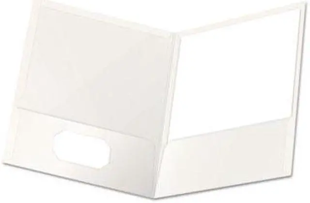 Alt view image 5 of 12 - Oxford High Gloss Laminated Paperboard Folder 100-Sheet Capacity White 25/Box