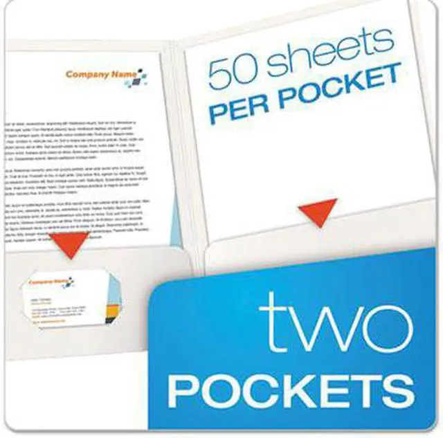 Alt view image 7 of 12 - Oxford High Gloss Laminated Paperboard Folder 100-Sheet Capacity White 25/Box