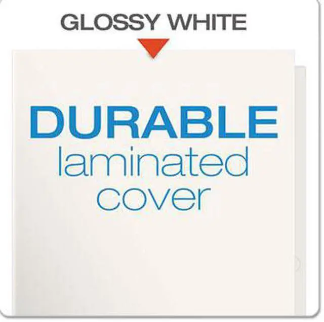 Alt view image 8 of 12 - Oxford High Gloss Laminated Paperboard Folder 100-Sheet Capacity White 25/Box