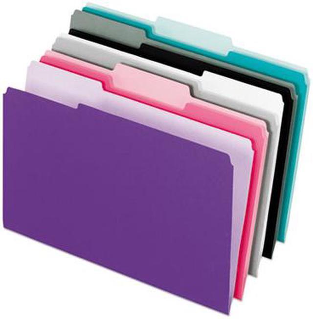 Alt view image 4 of 9 - Pendaflex Interior File Folders 1/3 Cut Top Tab Letter Pastel Assortment 100/Box 421013ASST2