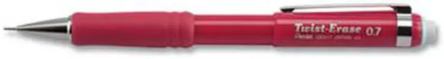 Alt view image 8 of 10 - Pentel Twist-Erase III Mechanical Pencil 0.7 mm Red Barrel QE517B
