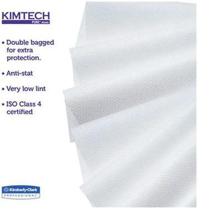 Alt view image 10 of 10 - KIMTECH PURE W4 Dry Wipers, Flat, 12 x 12, White, 100/Pack