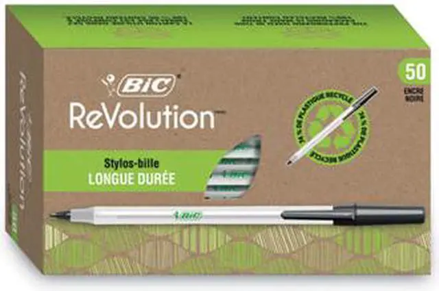 Alt view image 14 of 20 - BIC Ecolutions Round Stic Ballpoint Pen Black Ink 1mm Medium 50/Pack GSME509BK