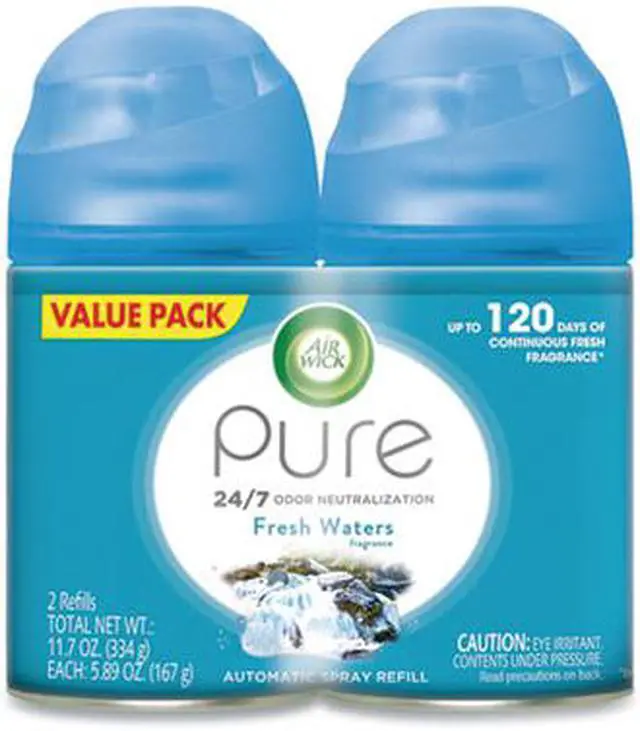 Alt view image 2 of 8 - Reckitt Benckiser 82093 FreshMatic Ultra Spray Refill, Fresh Waters, 6.17oz Aerosol