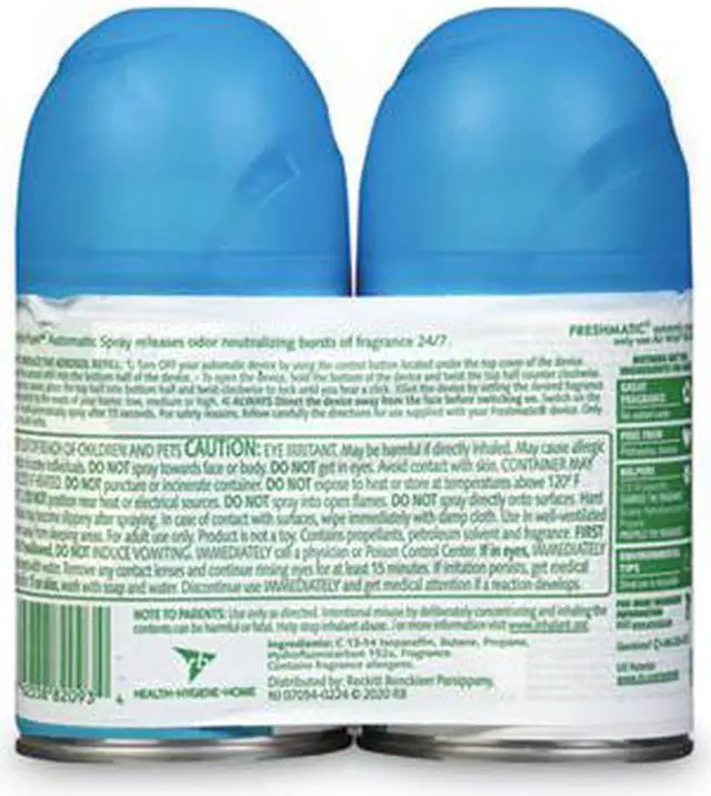 Alt view image 4 of 8 - Reckitt Benckiser 82093 FreshMatic Ultra Spray Refill, Fresh Waters, 6.17oz Aerosol