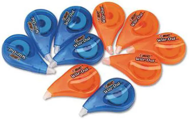 Alt view image 9 of 20 - BIC Wite-Out EZ Correct Correction Tape Non-Refillable 1/6" x 472" 10/Box WOTAP10