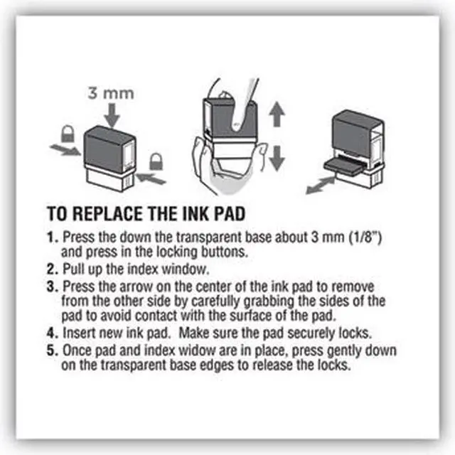 Alt view image 12 of 12 - Cosco 2000plus Replacement Ink Pad for 2000plus 1si30pgl, Black 065468